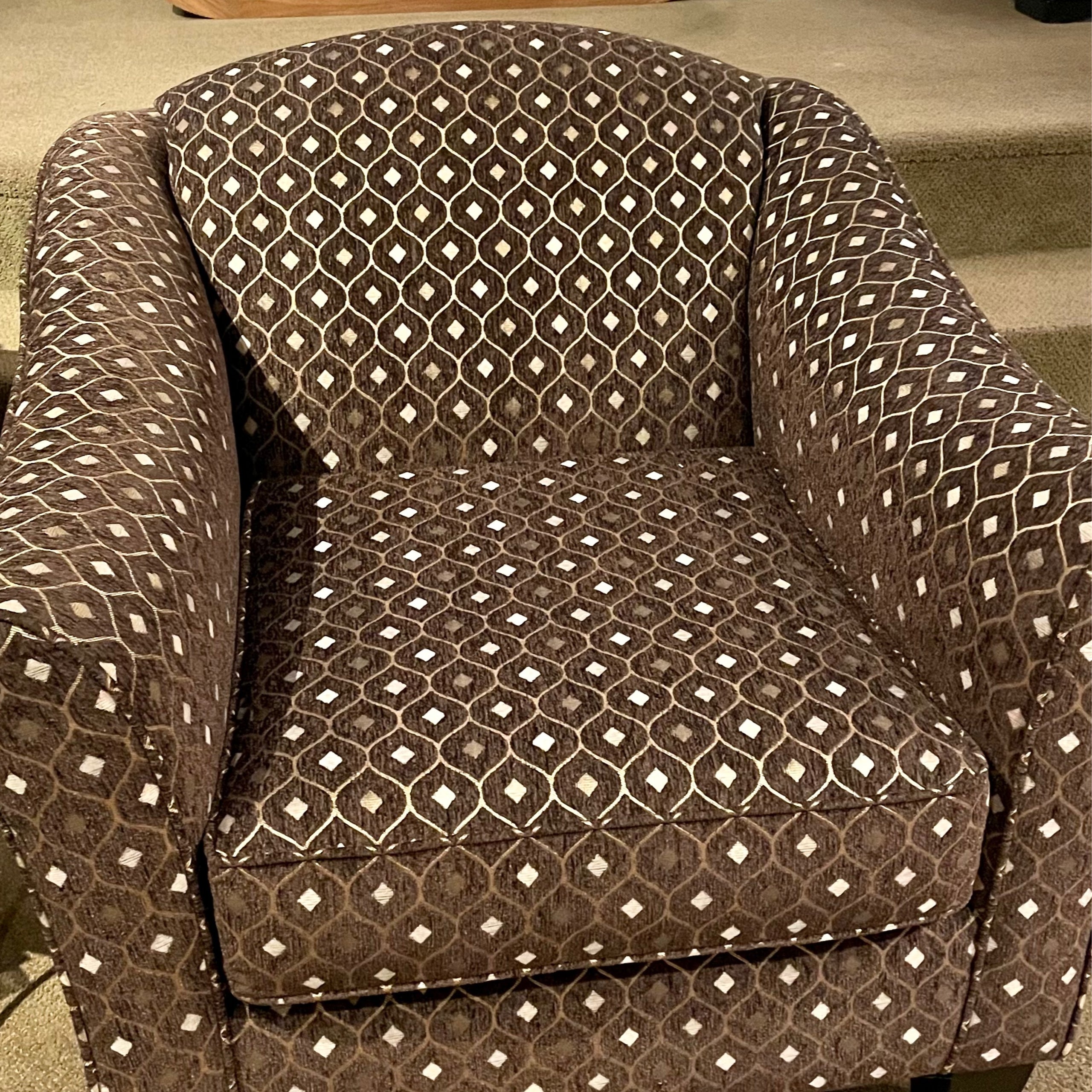 Mercedes Dark Brown Accent Chair Tipton Home Furnishings